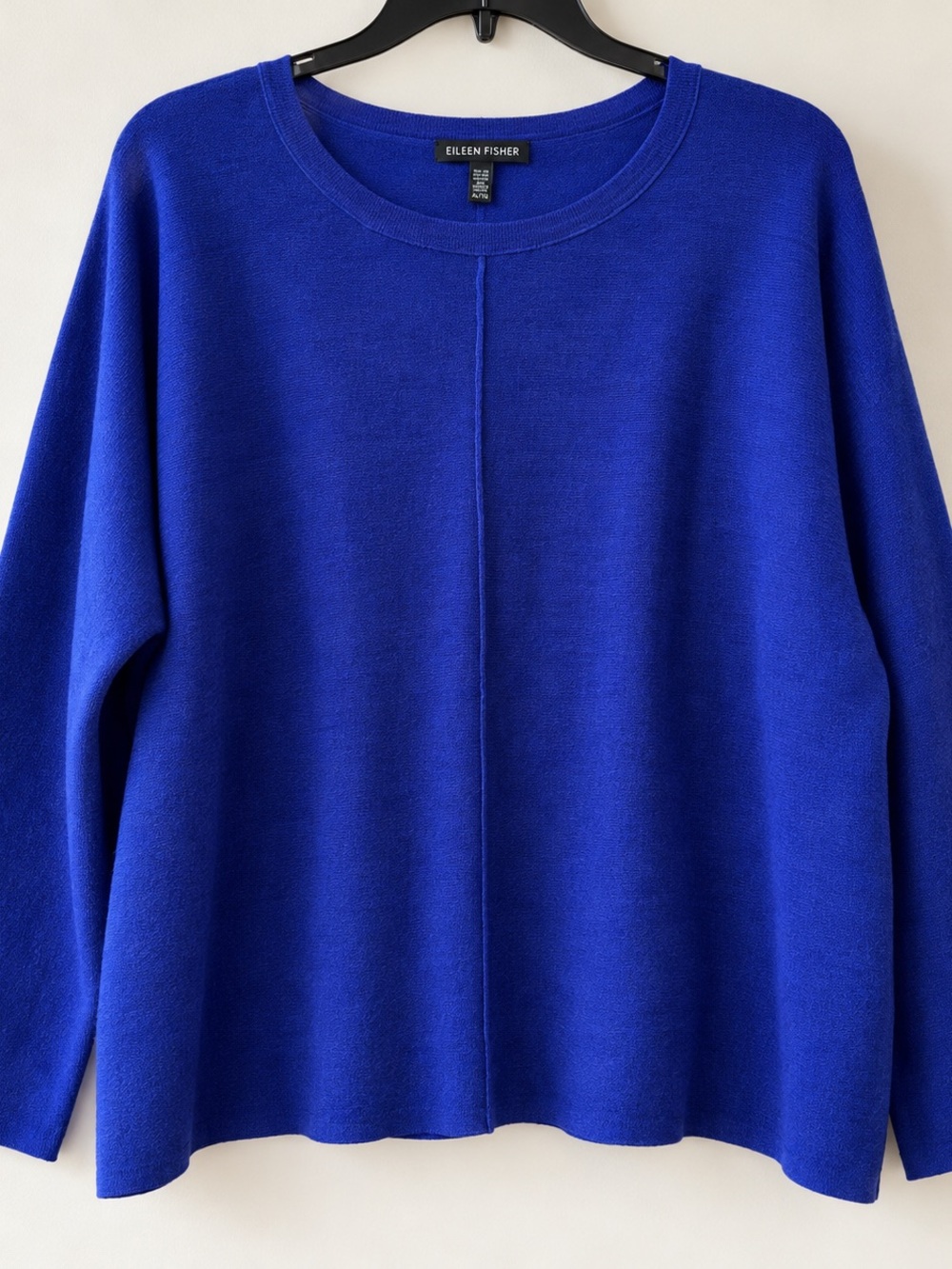Eileen Fisher XL 100% Merino Wool Cobalt Blue Oversized Boxy Sweater